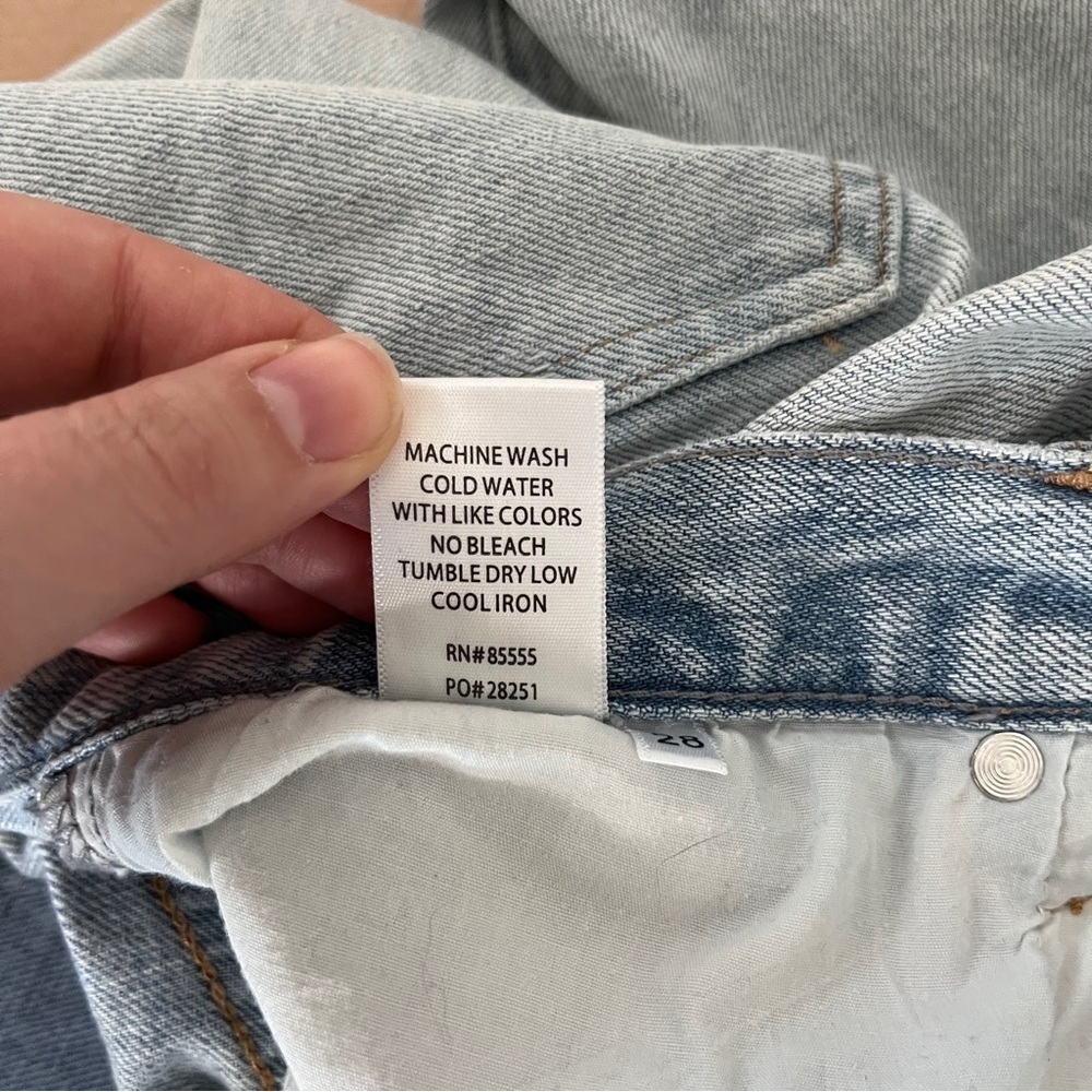 Pistola Charlie High Rise Straight Jeans Button Fly Light Wash Size 28 - Picture 12 of 13